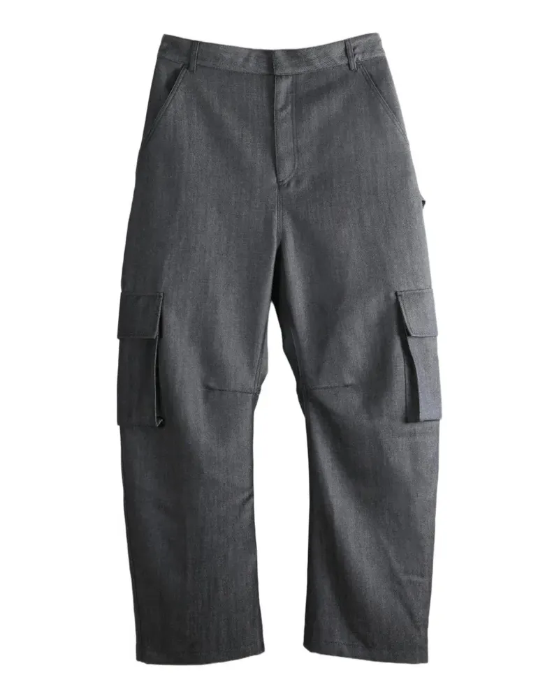Balenciaga relaxed wide-leg multi-pocket cargo pants - Grau Grau