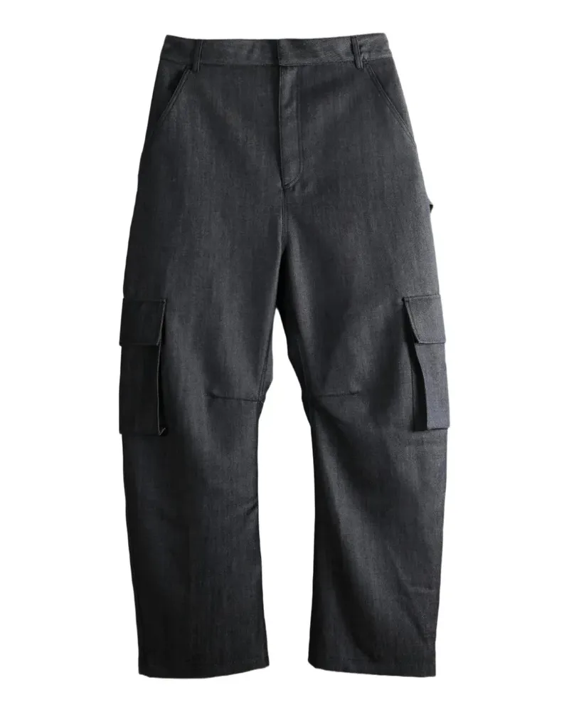 Balenciaga relaxed wide-leg multi-pocket cargo pants - Grau Grau