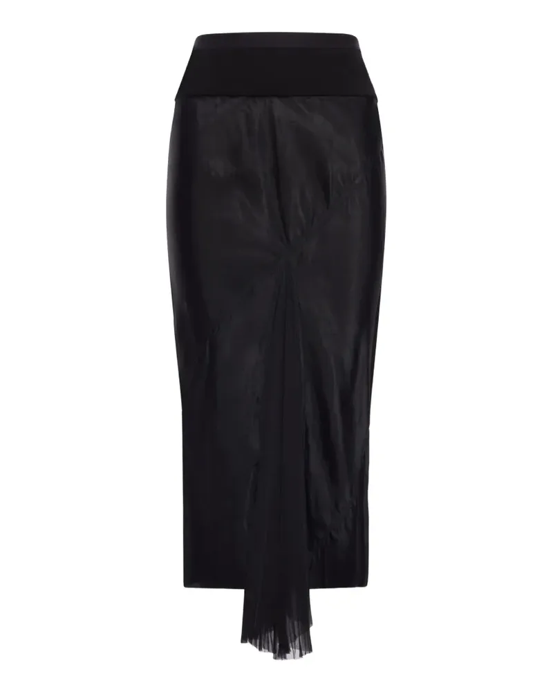 Rick Owens panelled midi skirt - Schwarz Schwarz