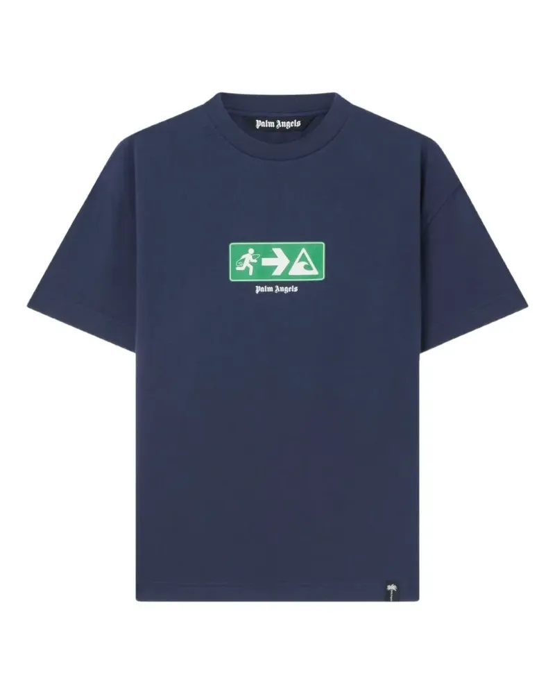 Palm Angels Street Signals T-Shirt - Blau Blau