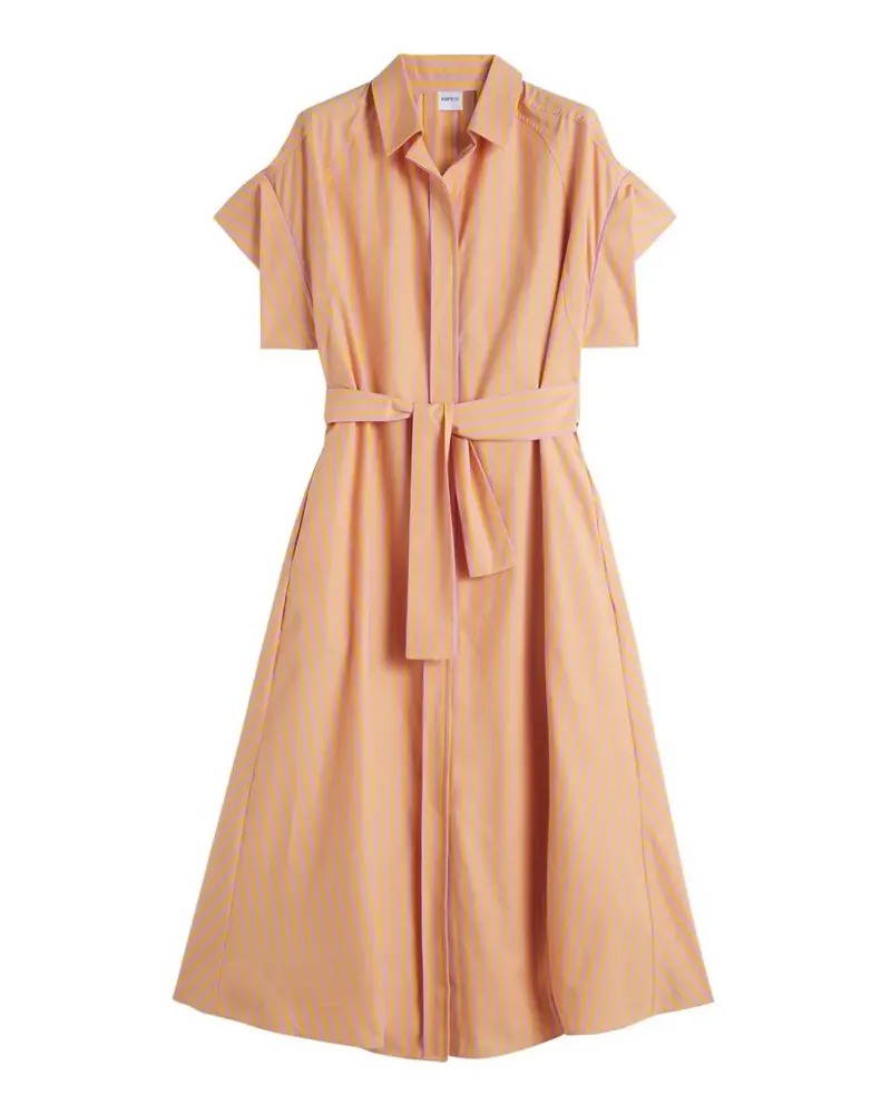 ASPESI Hemdkleid mit Nadelstreifen-Print - Orange Orange