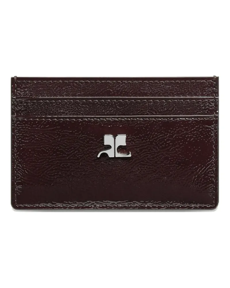 Courrèges AC naplack leather cardholder - Braun Braun