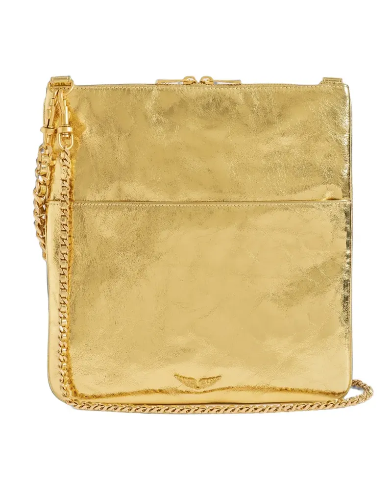 Zadig & Voltaire Rock 26 Clutch im Metallic-Look - Gold Gold