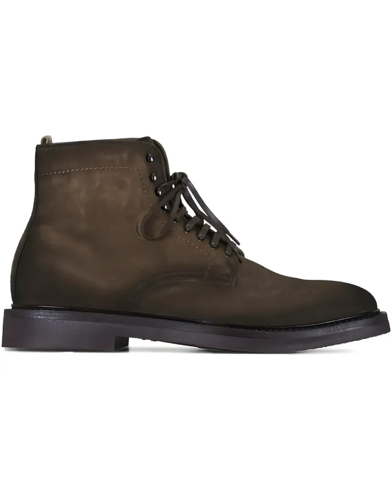 Officine Creative Italia Hopkins Flexi 203 Schnürstiefel aus Wildleder - Grün Grün