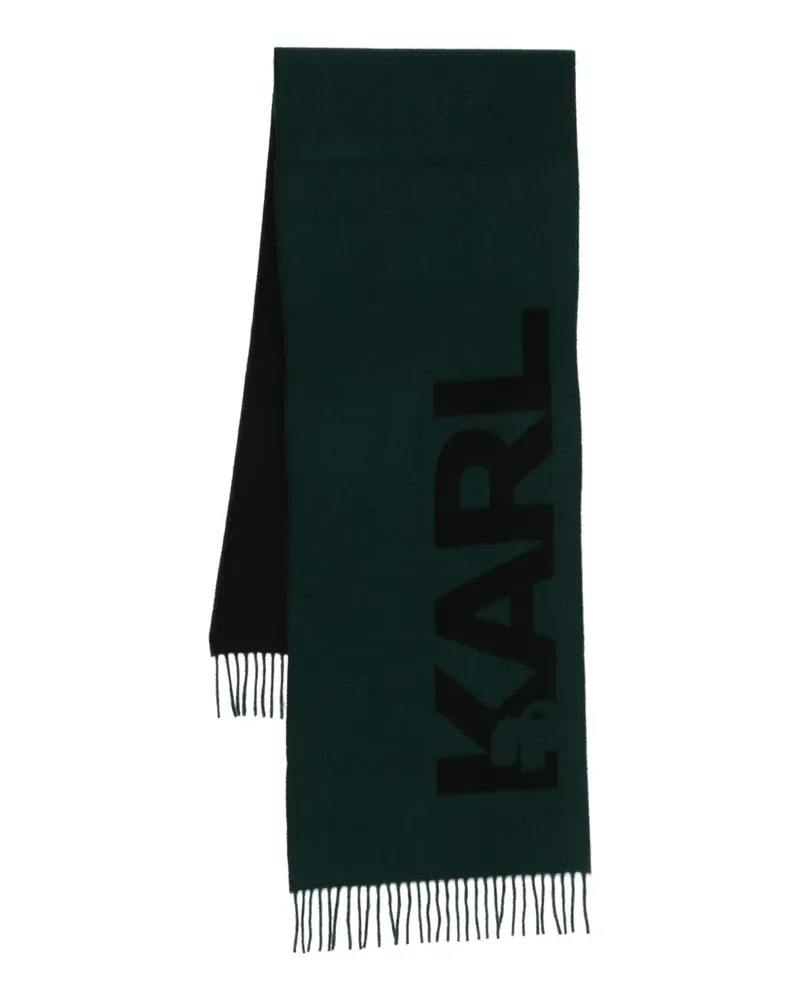 Karl Lagerfeld Schal mit Fransen - Grün Grün
