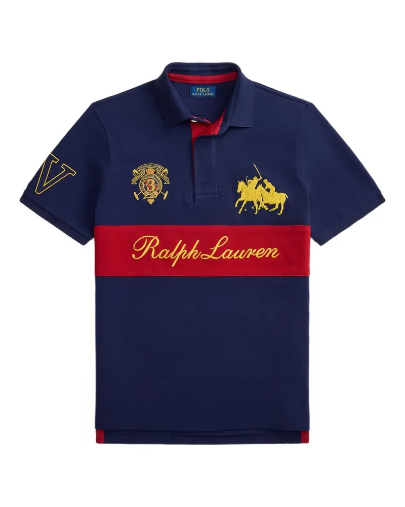 Ralph Lauren Poloshirt mit Wappenstickerei - Blau Blau