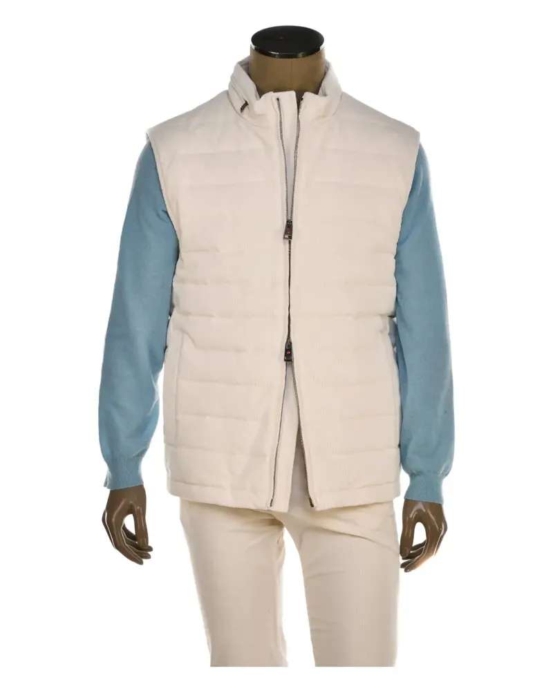 Kiton Gesteppte Cordweste - Nude Nude