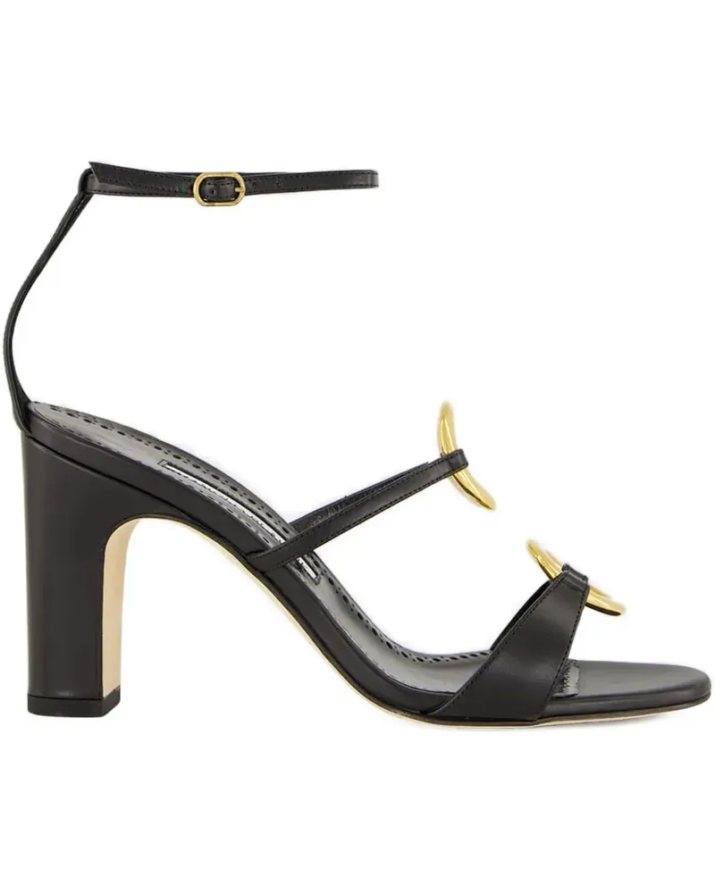 Manolo Blahnik Sandalen mit Knöchelriemen 90mm - Blau Blau