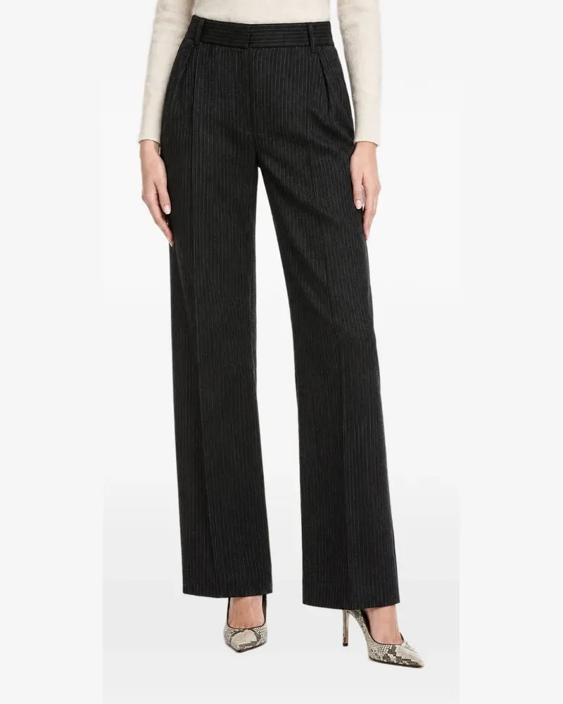 Brunello Cucinelli Bundfaltenhose mit Nadelstreifen - Schwarz Schwarz