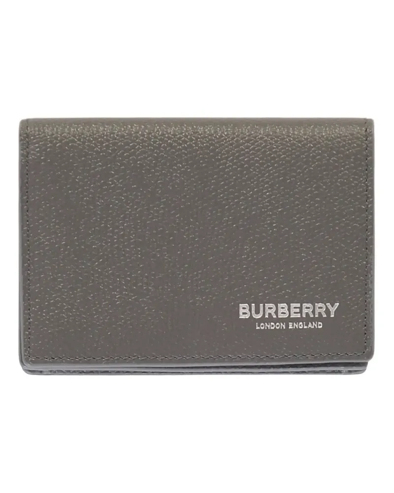 Burberry Flint logo-embossed leather card holder - Grau Grau