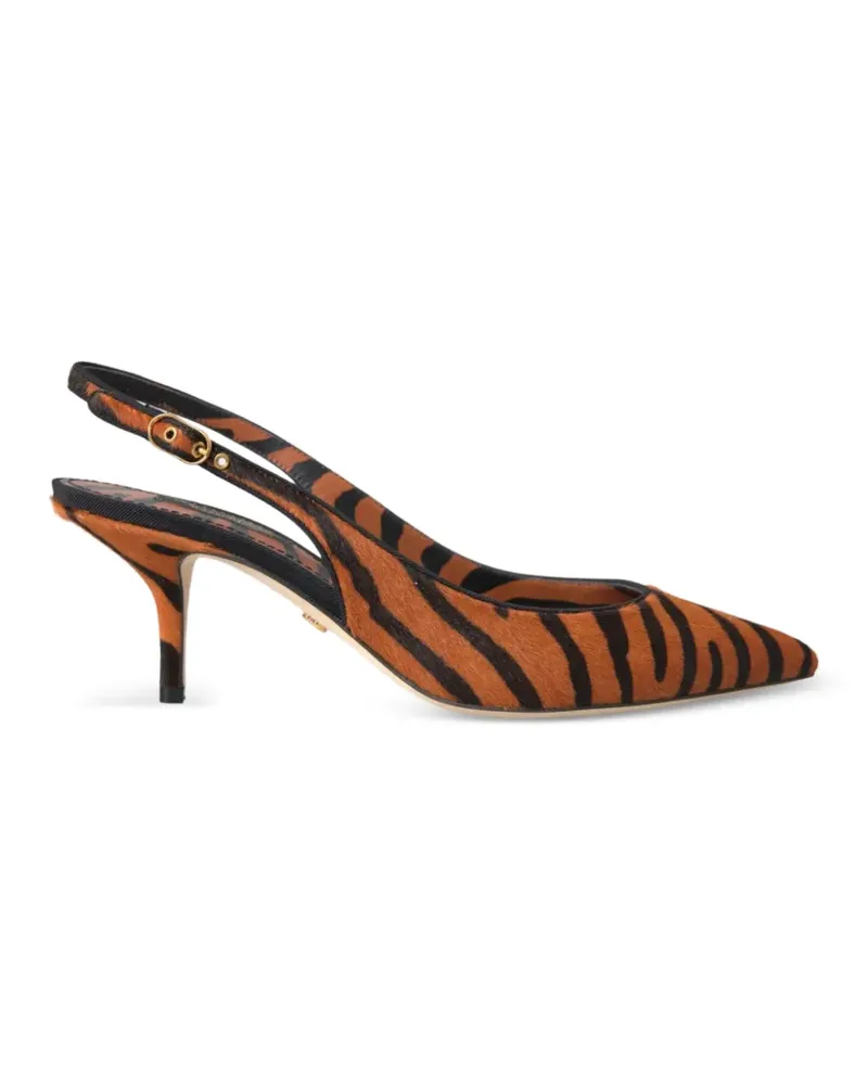 Dolce & Gabbana Pumps aus Kalbsfell mit Animal-Print - Orange Orange