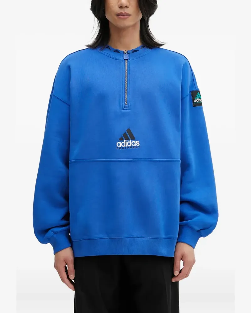 adidas Eqt Sweatshirt mit kurzem Reißverschluss - Blau Blau