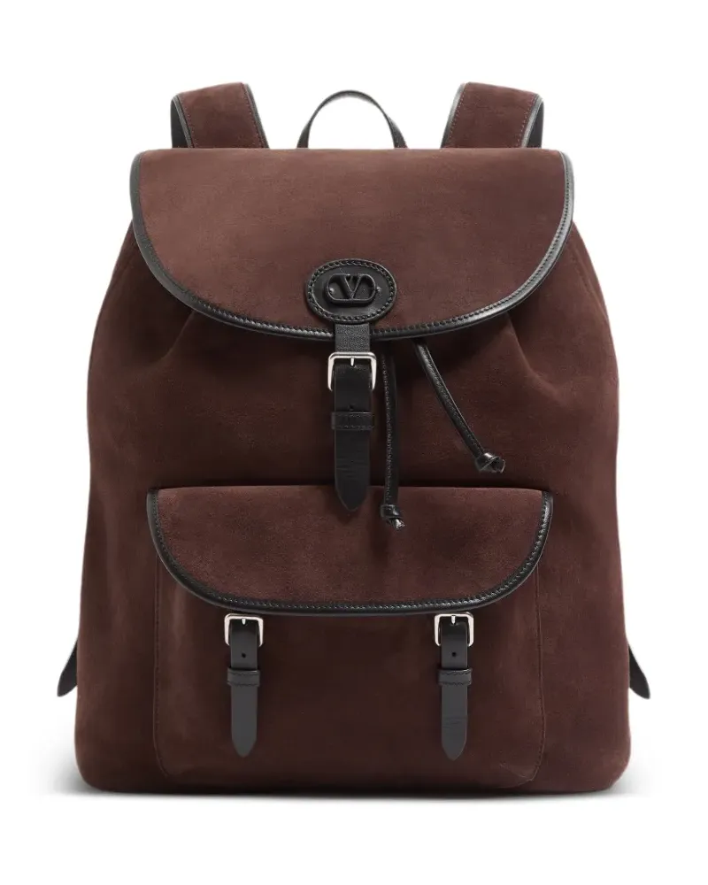 Valentino Garavani Antibes suede backpack - Braun Braun