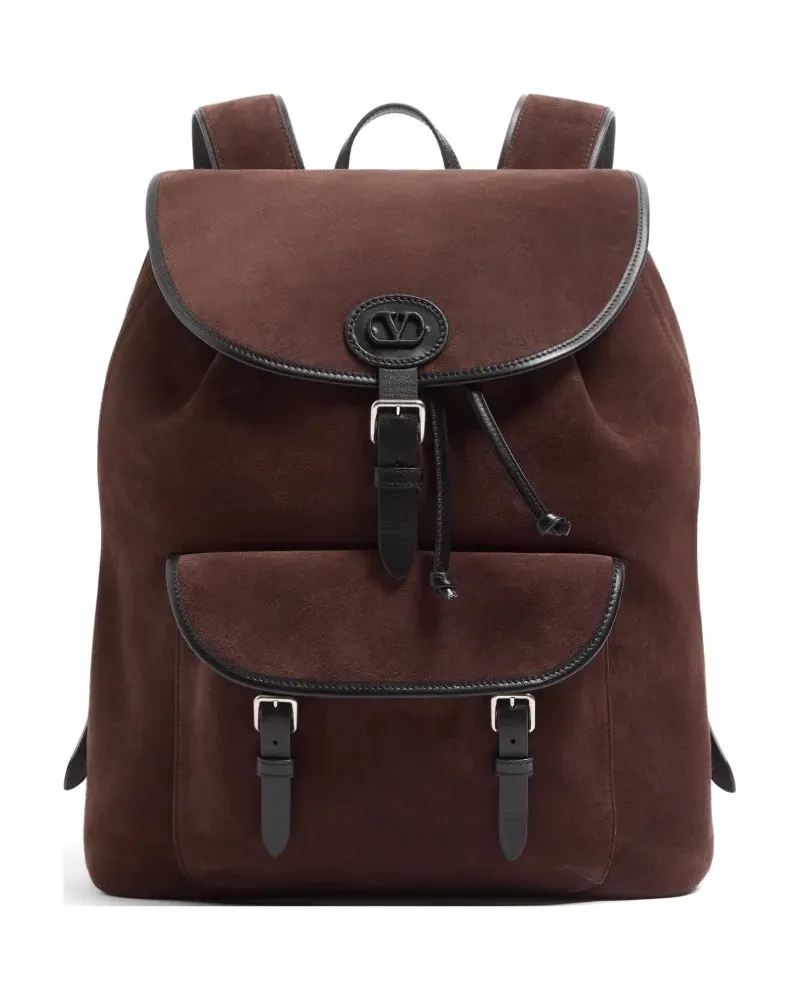 Valentino Garavani Antibes suede backpack - Braun Braun