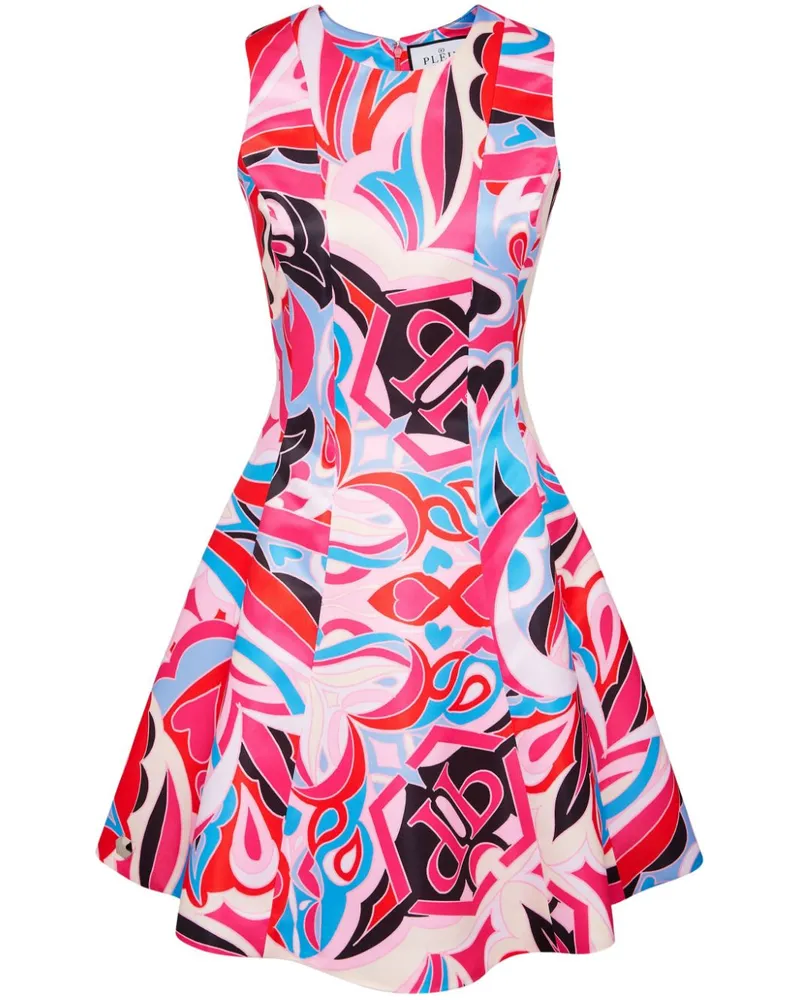 Philipp Plein Colorful Circus Kleid - Rosa Rosa