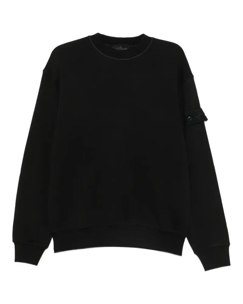 Stone Island Pullover mit Logo-Patch - Schwarz Schwarz