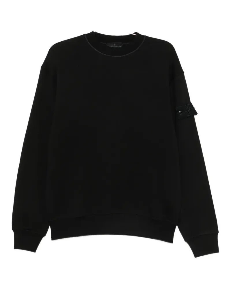 Stone Island logo-patch sweater - Schwarz Schwarz