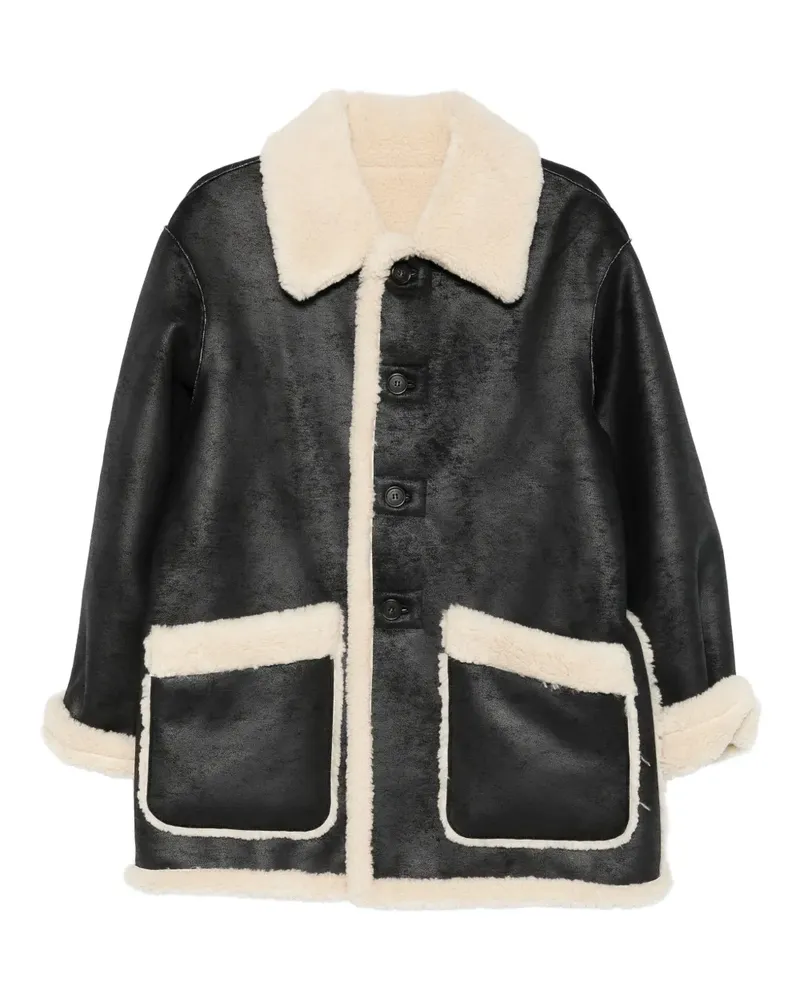 Dunst Jacke aus Faux-Leder - Schwarz Schwarz