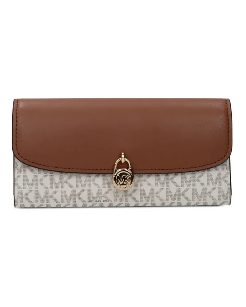 Michael Kors logo-monogram padlock wallet - Nude Nude