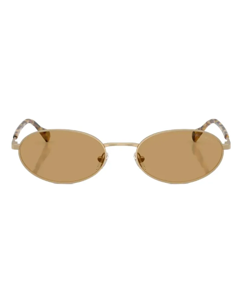 Emporio Armani Sonnenbrille mit ovalem Gestell - Gold Gold