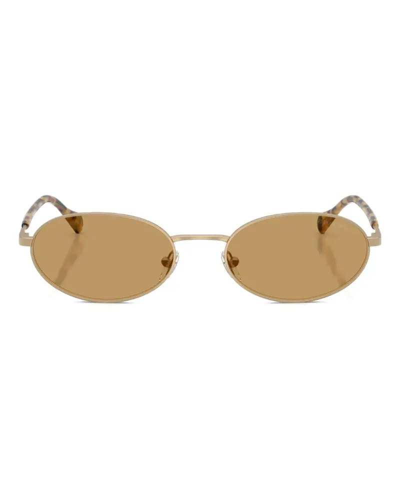 Emporio Armani Sonnenbrille mit ovalem Gestell - Gold Gold