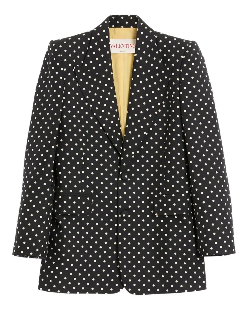 Valentino Garavani Einreihiges Sakko mit Plusdepois-Print - Schwarz Schwarz
