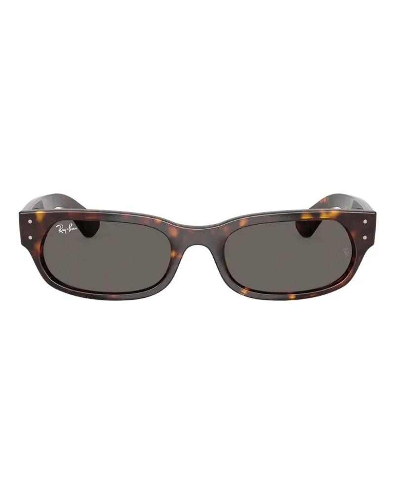 Ray Ban Eckige RB2236 Sonnenbrille in Schildpattoptik - Braun Braun