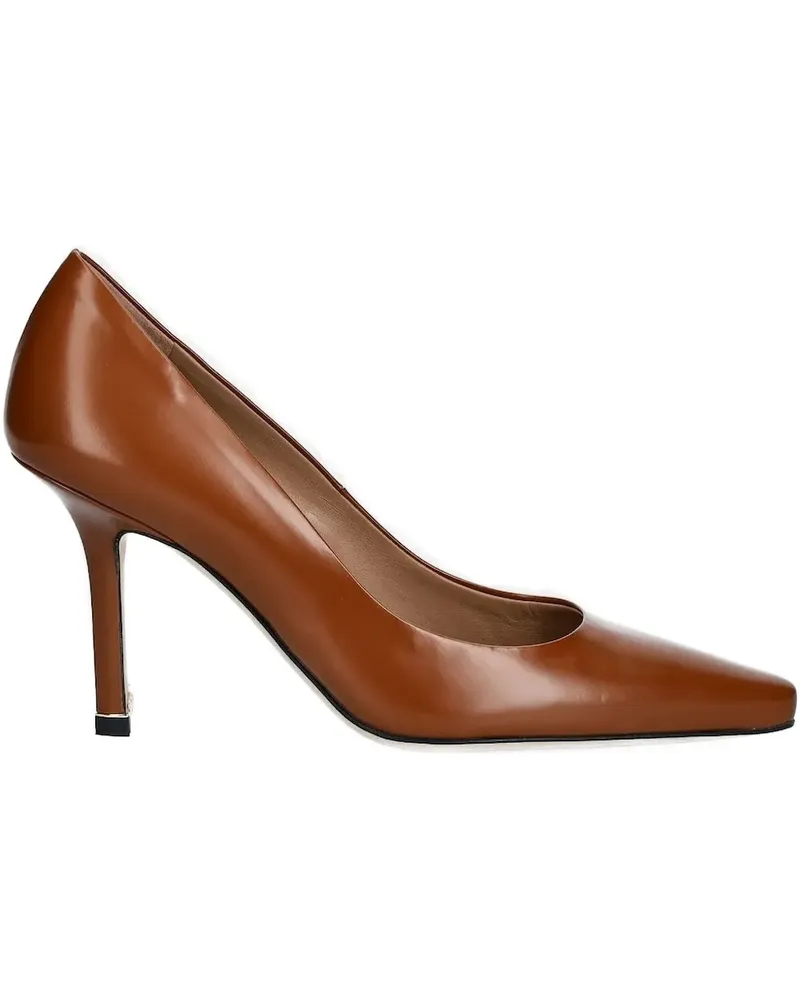 HUGO BOSS Spitze Stiletto-Pumps 100mm - Braun Braun