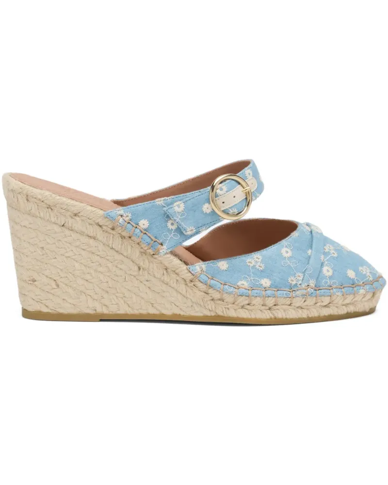 Malone Souliers Farah Espadrilles mit Blumen-Print - Blau Blau