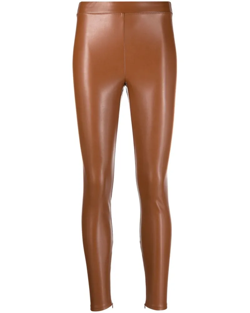 Michael Kors Leggings in Lederoptik - Braun Braun