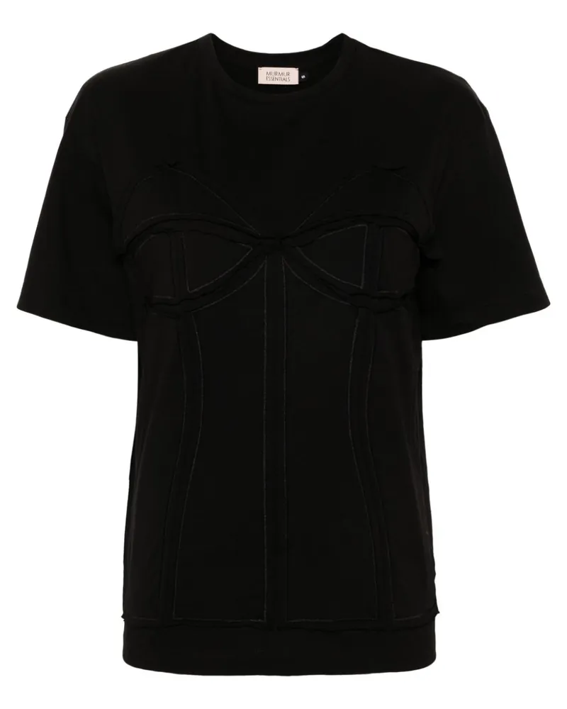 Murmur T-Shirt im Deconstructed-Look - Schwarz Schwarz