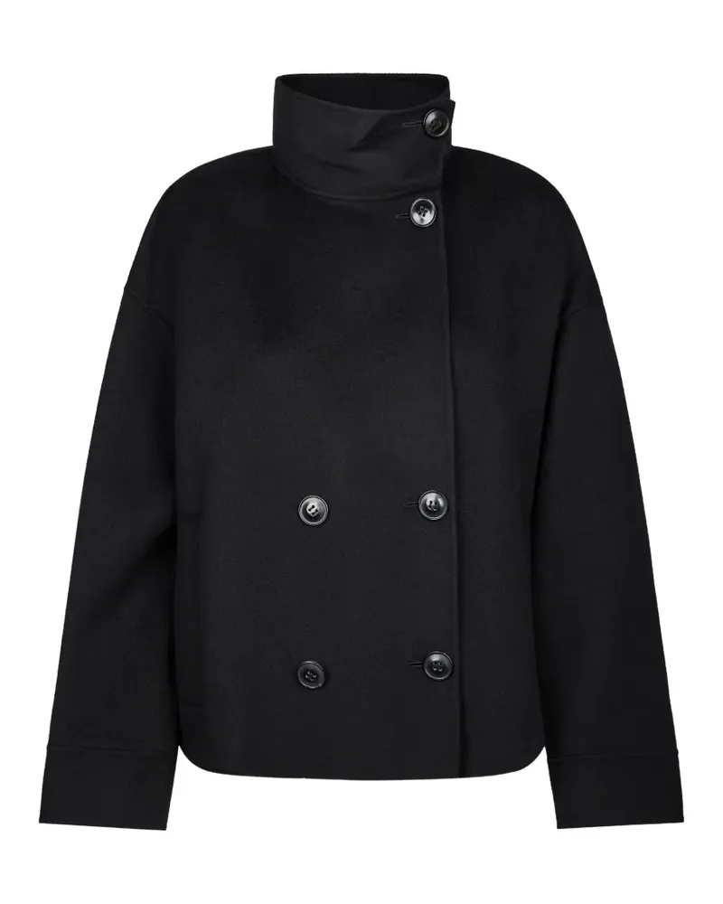 Max Mara high-neck double-breasted coat - Schwarz Schwarz