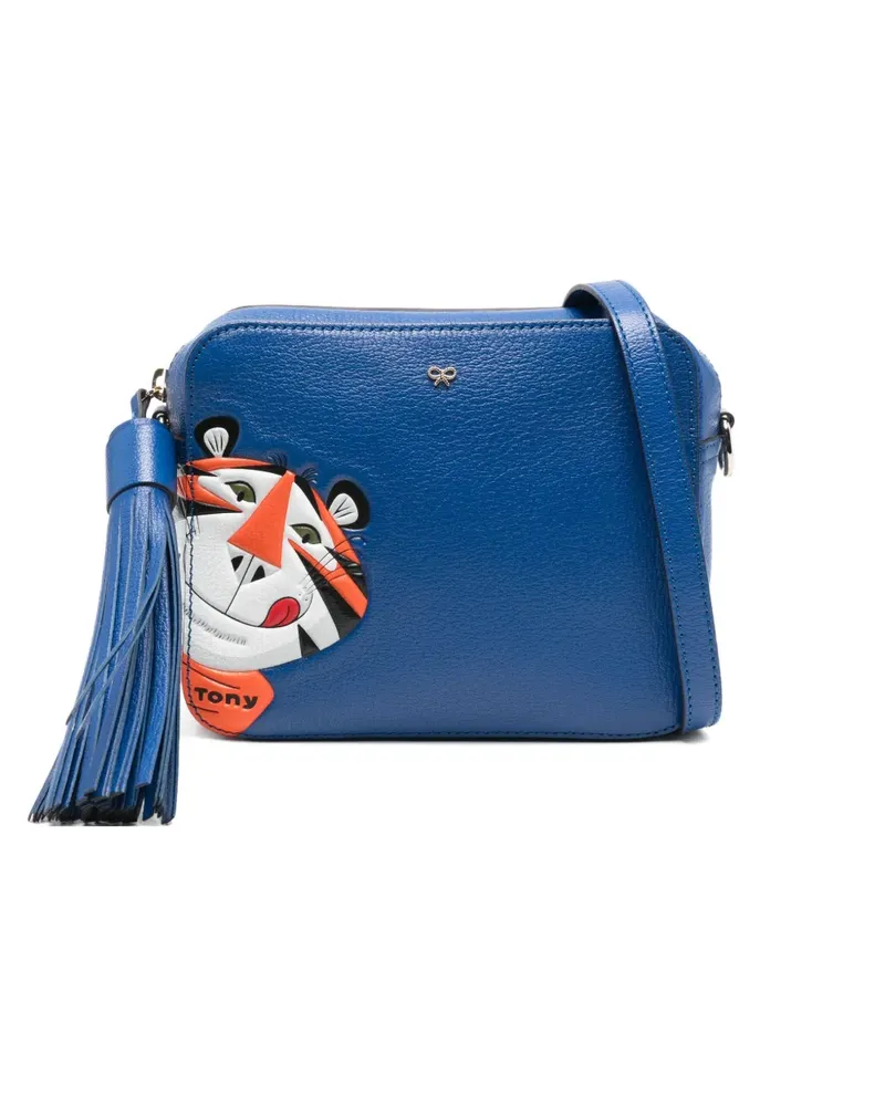 Anya Hindmarch tassel appliqué cross body - Blau Blau