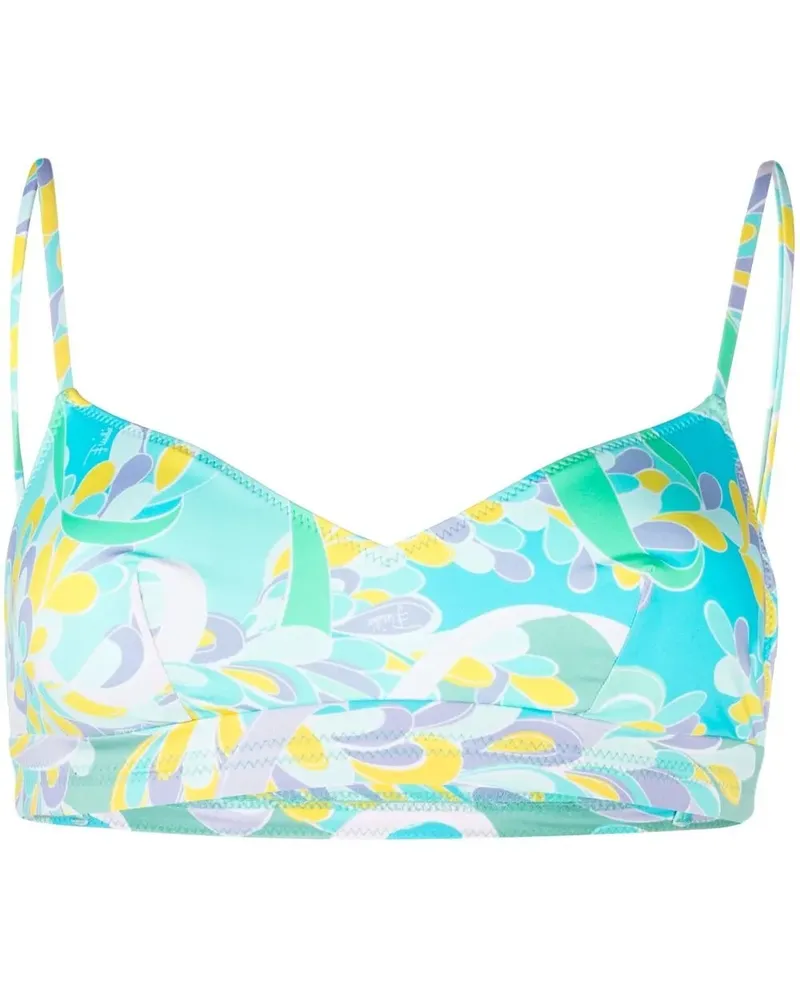 Emilio Pucci Bikinioberteil mit grafischem Print - Blau Blau