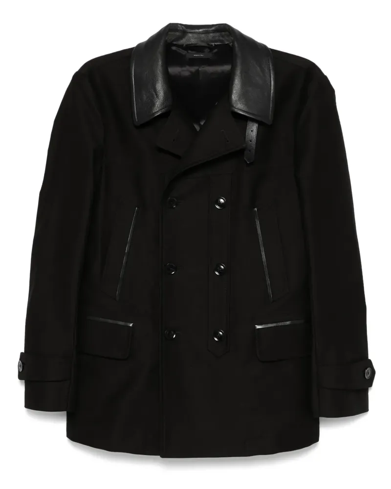 Tom Ford Cabanjacke mit Kontrastkragen - Schwarz Schwarz