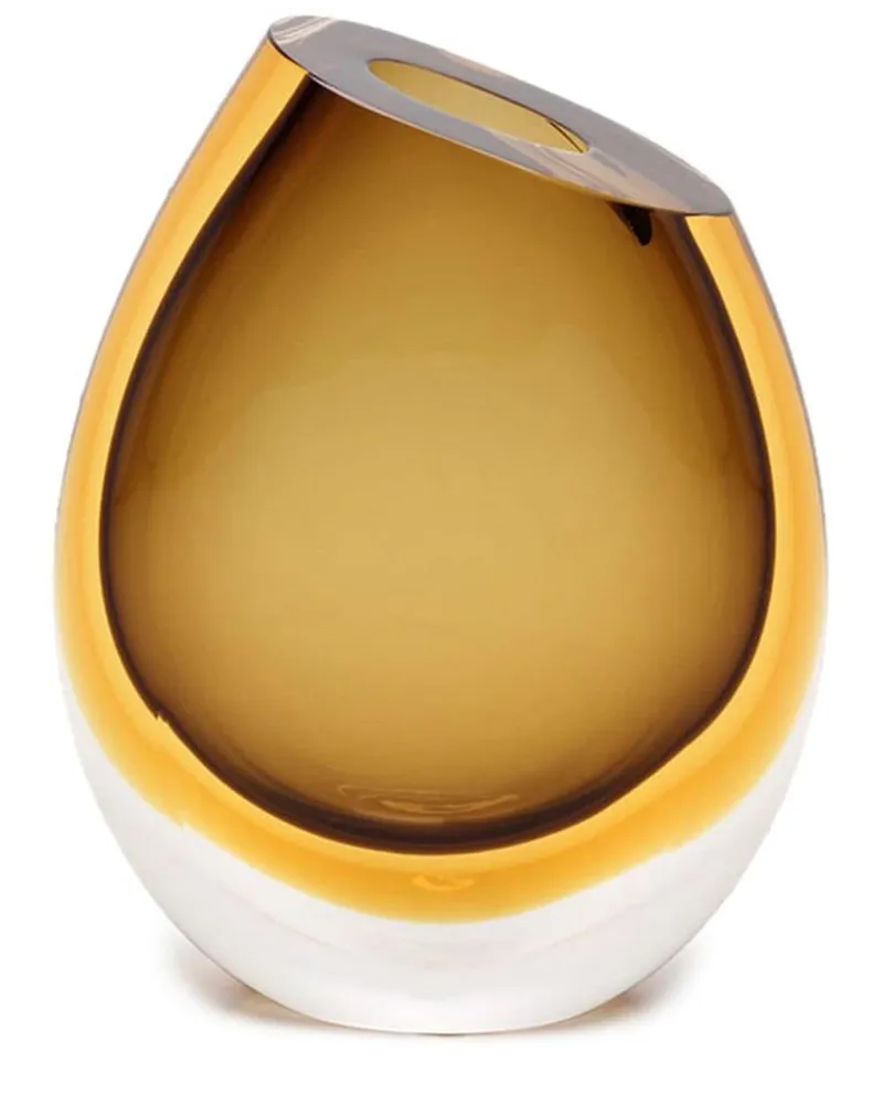 Gardeco Zweifarbige 96 Vase aus Glas - Gelb Gelb