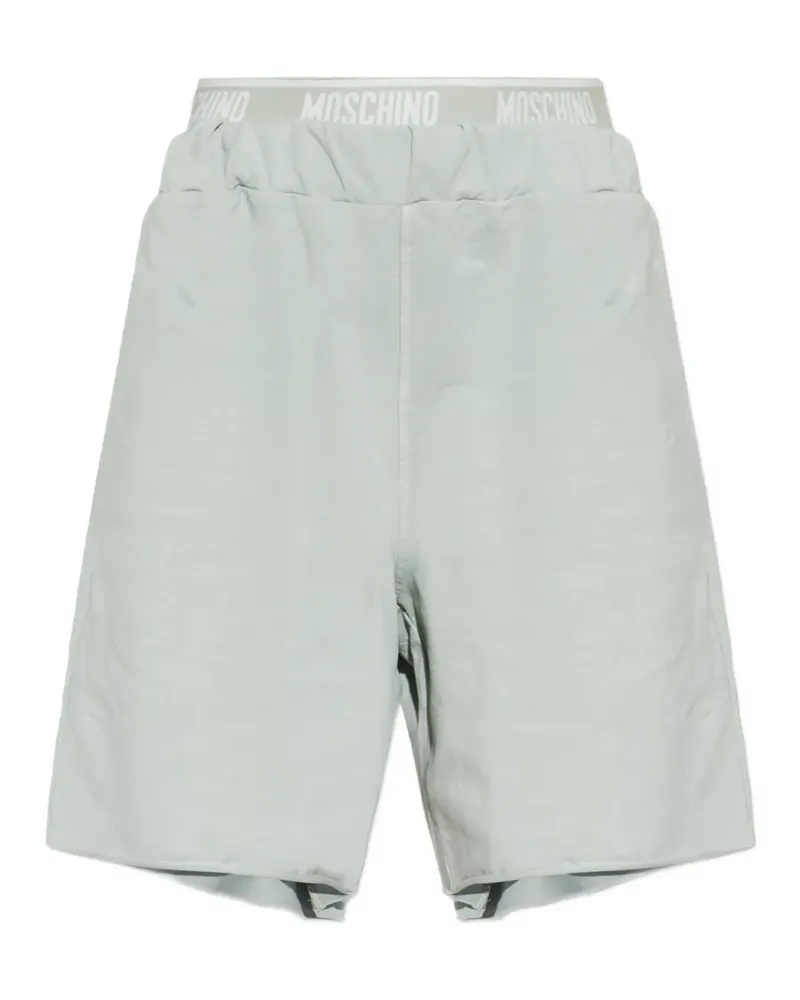 Moschino logo-waistband shorts - Grün Grün