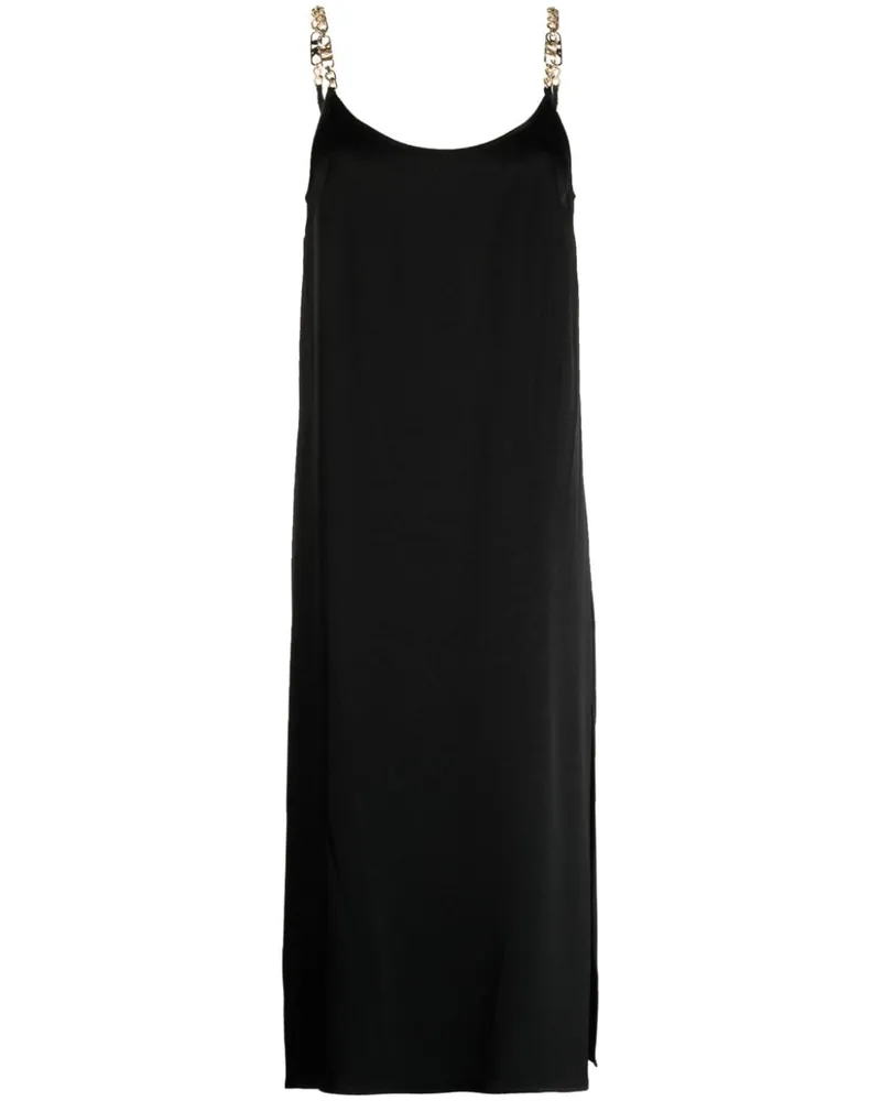 Michael Kors Mittellanges Kreppkleid - Schwarz Schwarz