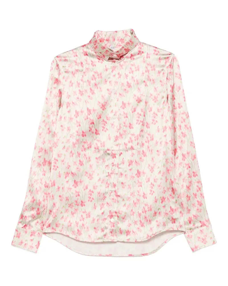 Loewe Hemd mit Blumen-Print - Weiß Weiß