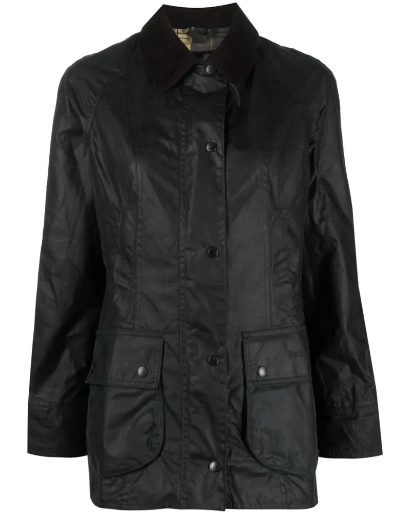 Barbour Gewachste Beadnell Jacke - Grün Grün