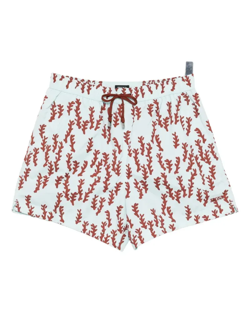 Ermenegildo Zegna printed drawstring swim shorts - Blau Blau