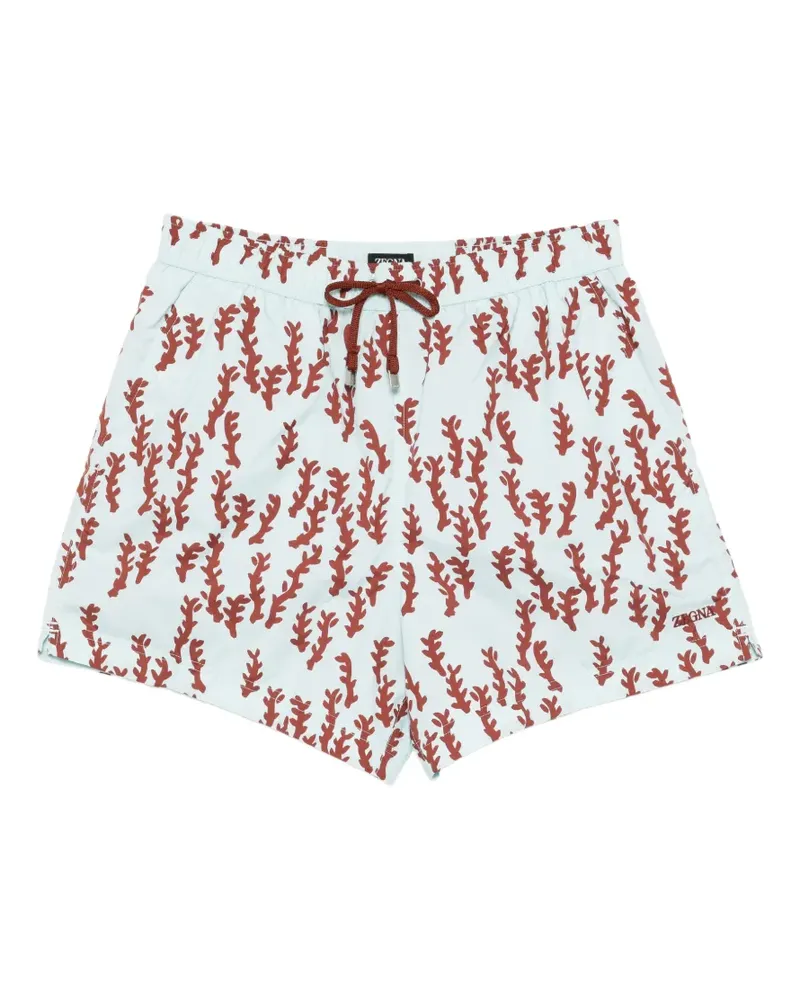Ermenegildo Zegna printed drawstring swim shorts - Blau Blau