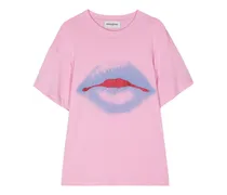 T-Shirt mit Lippen-Print
