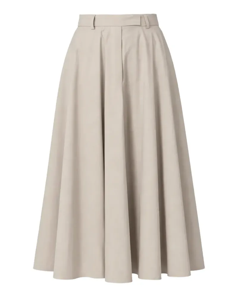 Officine Generale Bertille pleated cotton midi skirt - Grau Grau