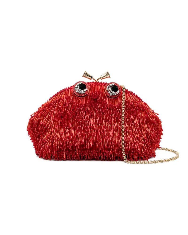 Anya Hindmarch beaded crystal-embellished crossbody bag - Rot Rot