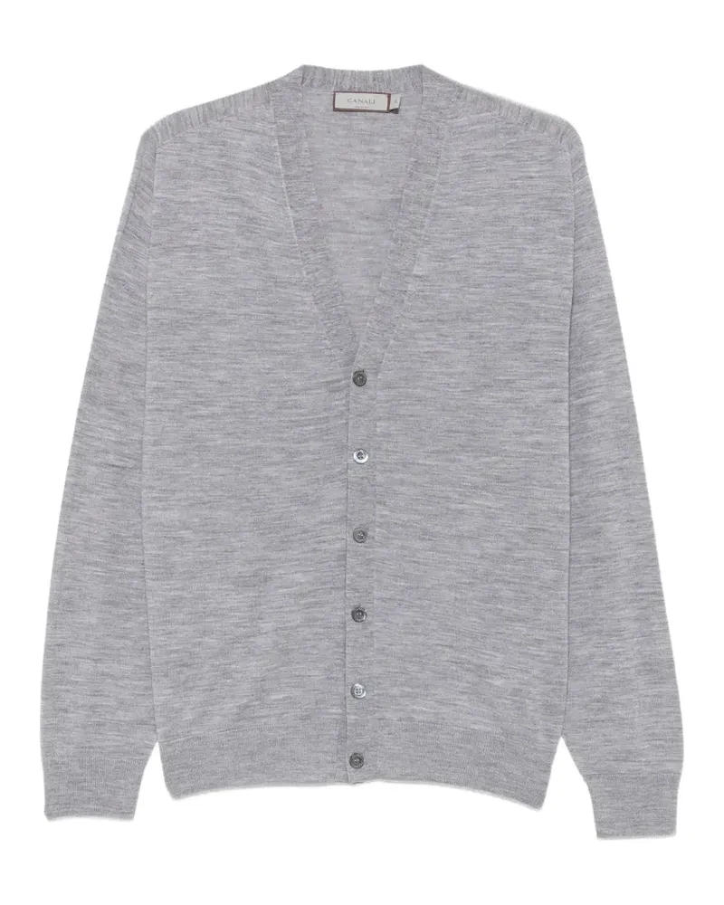 Canali Fein gestrickter Cardigan - Grau Grau