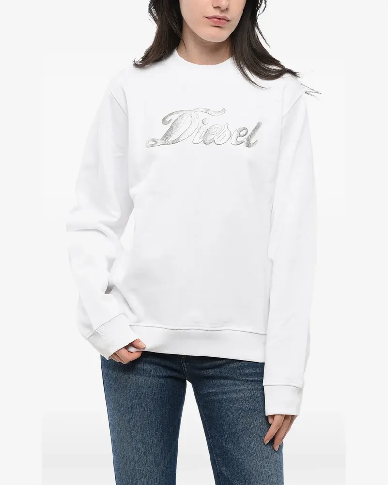 Diesel logo-print brushed sweatshirt - Weiß Weiß