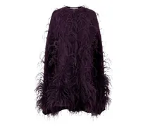 Cape mit Federdetail - Violett