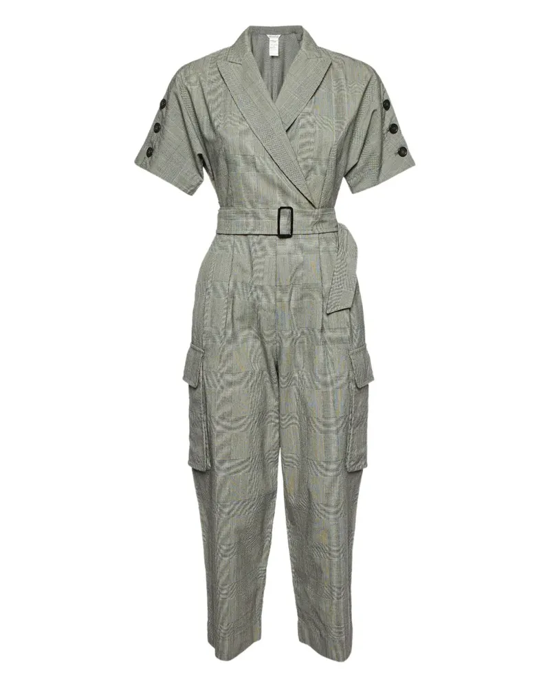 Max Mara Karierter Jumpsuit - Grau Grau