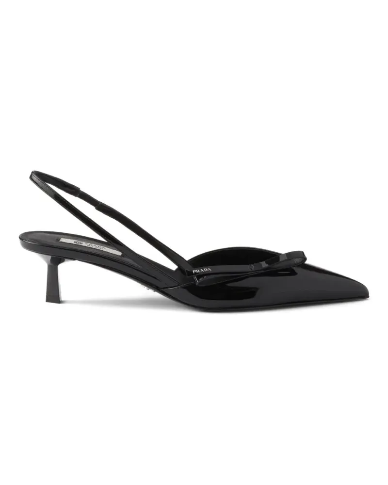 Prada bow slingback leather pumps - Schwarz Schwarz